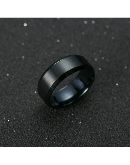 Pierścień mężczyźni Titanium czarny