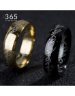 2017 magia list władca pierścienia czarny srebrny złoty tytanowa stal nierdzewna pierścień dla kobiet mężczyzn senhor dos aneis