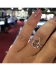 Tani Klasyczny pierścionek dla kobiety zaręczynowy biała cyrkonia