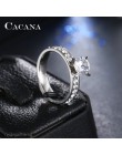 CACANA pierścienie ze stali nierdzewnej dla kobiet koło CZ spersonalizowane niestandardowe moda biżuteria hurtowych, ale nie gwa