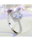 ZN pierścionki Fashion Show elegancki Temperament biżuteria kobiet dziewczyny biały srebrny wypełniony Wedding Ring