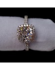 ZN pierścionki Fashion Show elegancki Temperament biżuteria kobiet dziewczyny biały srebrny wypełniony Wedding Ring