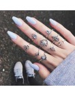 FAMSHIN 15 sztuk/zestaw moda w stylu Vintage pierścień zestaw Femme kamień srebrny Midi Finger pierścienie Boho kobiety biżuteri