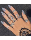 FAMSHIN 15 sztuk/zestaw moda w stylu Vintage pierścień zestaw Femme kamień srebrny Midi Finger pierścienie Boho kobiety biżuteri