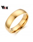 Vnox 6mm klasyczna obrączka ślubna dla mężczyzn/kobiet złoty/niebieski/srebrny kolor rozmiar US ze stali nierdzewnej