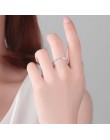 ELESHE autentyczne 925 Sterling Silver Rings okrągły cyrkon kryształowe pierścienie dla kobiet ślub oryginalny srebrny biżuteria