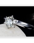 JEXXI romantyczne obrączki biżuteria Cubic Pierścionek z cyrkonią dla kobiet mężczyzn 925 srebro pierścienie akcesoria