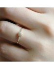 Delikatny pierścionek dla kobiet płatek śniegu ślubny Chic Dainty