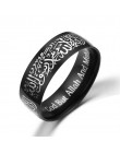 Moduł Trendy tytanu stali nierdzewnej koran Messager pierścienie religijne islamskich halal słowa mężczyźni kobiety w stylu vint