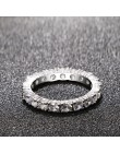2017 biżuteria luksusowa marka biały kolor wkładka cyrkonia unikalny kształt pierścionek dla kobiet rozmiar zaręczynowy ślub