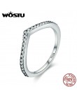 WOSTU gorąca sprzedaż 925 Sterling Silver 9 style do układania w stos Party Ring Finger dla kobiet oryginalna elegancka biżuteri