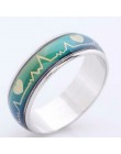 Ekskluzywny pierścionek kolor zmiana temperatury magia ze stali nierdzewnej ślubne pierścienie dla kobiet mężczyzn biżuteria