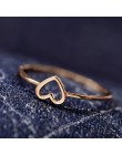 Biżuteria damska złoty srebrny pierścionek drobny serduszko okrągły oryginalny modny minimalistyczny dziewczęcy