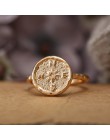 Boho złoty kolor młotkiem podróży Wanderlust kompas pierścień w stylu Vintage Best Friends pierścionki dla kobiet prezent z okaz