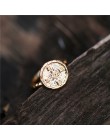Boho złoty kolor młotkiem podróży Wanderlust kompas pierścień w stylu Vintage Best Friends pierścionki dla kobiet prezent z okaz