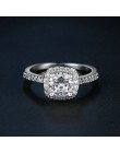 Srebrny kolor wykwintne Bijoux moda plac Wedding i pierścionek zaręczynowy wykonane z cyrkoniami biżuteria R531 R559 R560