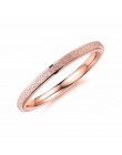 Moda proste peeling ze stali nierdzewnej kobiet pierścienie 2mm szerokość różowe złoto kolor biżuteria na palce prezent dla dzie