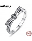 WOSTU gorąca sprzedaż 925 Sterling Silver Rings dla kobiet europejskiej oryginalny moda ślubna marka pierścień biżuteria prezent