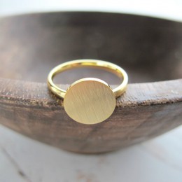 Minimalistyczny różowe złoto pełni księżyca pierścienie dla kobiet Anel Boho biżuteria ze stali nierdzewnej geometryczne okrągły