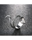 Hurtownie moda wąż pierścienie dla kobiet kolor srebrny metali ciężkich pierścień punk rock w stylu Vintage biżuteria dla zwierz