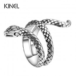 Hurtownie moda wąż pierścienie dla kobiet kolor srebrny metali ciężkich pierścień punk rock w stylu Vintage biżuteria dla zwierz