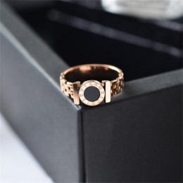 Martick gorące pierścienie kobiety pierścienie ze stali nierdzewnej czarny cyframi rzymskimi pierścienie różowe złoto kolor Holl