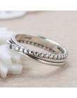 Moda kryształ kolor srebrny pierścień dla kobiet kwiat miłość serce korona pierścienie koktajl części Pandora pierścień biżuteri