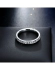 Srebrny kolor tytanowa stal nierdzewna kryształowe obrączki dla kobiet CZ Surround mężczyźni pierścień moda biżuteria hurtowych