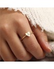 2018 nowy kształt serca A-Z początkowy pierścień srebrny złoty kolor układania spersonalizowanych list pierścienie dla kobiet Ba