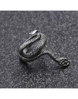 Punk zwierząt pierścień gotycki czarny srebrny metalowy wąż pierścienie dla kobiet mężczyzn klub nocny Unisex regulowany Anillos
