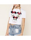 Kobiety, który po list róża Crop Top z krótkim rękawem koszulki z krótkim rękawem kobiety marka nowy Casual Tees lato kobiet T S