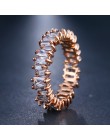 EMMAYA srebrny kolor unikalny projekt pierścień cz betonowa austriacka cyrkon moda kobiety pierścień biżuteria