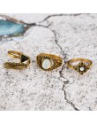 Docona liść kamień Midi pierścień zestawy w stylu Vintage kryształ Opal Knuckle pierścionki dla kobiet biżuteria Anillos Mujer 1