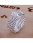Darmowa wysyłka 925 biżuteria posrebrzana pierścień dobra moda netto pierścień kobiety i prezent dla mężczyzny biżuteria srebrna