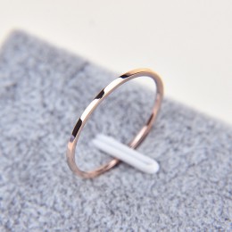 1 MM cienkie ze stali tytanu srebrny kolor para pierścień prosty moda Rose złoty pierścionek palec dla kobiet i mężczyzn mężczyz