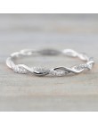 2018 nowy Twist klasyczne cyrkonia ślub pierścionek zaręczynowy dla kobiety austriackie kryształy prezent pierścionki srebrny ko