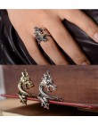 2019 New Arrival Charms Punk moda przesadzone zwierząt pierścienie dla mężczyzn i kobiety w stylu Vintage Retro smok pierścień b