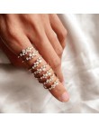 HOMOD 2019 nowych moda splot kryształowe Rings dla kobiet złoty/srebrny/różowe złoto kolor kobieta pierścień Party zaręczyny biż