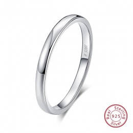 ORSA klejnoty 100% prawdziwe 925 Sterling Silver Rings dla kobiet proste 2019 klasyczna obrączka ślubna moda kobieta biżuteria h