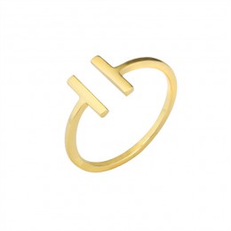 Kpop otworzyć równoległe bary regulowany pierścionki na środek palca pierścionki dla kobiet mężczyzn Anillos różowe złoto srebro