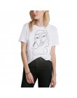 Street style śmieszne drukowane T koszula kobiet topy Casual letnia koszulka kobieta Tshirt biały koszulkę Femme Camiseta Femini