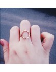 SMJEL srebrny proste szczotkowane Karma koło pierścienie dla kobiet Trendy okrągły pierścień Anel Party biżuteria obrączka ślubn