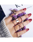 17 KM moda geometryczne okrągłe Knuckle pierścionki zestaw dla kobiet w stylu Vintage kryształ skręt splot palec pierścień damsk