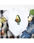 Kobiety koszulki z krótkim rękawem 3XL 4XL 5XL t-shirt plus size Cartoon awokado wzór druku z krótkim rękawem topy koreański tsh