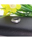 Nowy LNRRABC 2 sztuk/zestaw ze stali nierdzewnej srebrny pierścionki dla kobiet kryształ moda pierścionek zaręczynowy ślub hurto