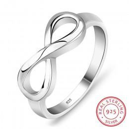 925 Sterling Silver nieskończoność pierścień spersonalizowane lub dostosowane pierścień wieczności niekończąca się miłość prezen