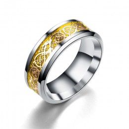 11 kolory niebieski czarny srebrzenia irlandzki smok węglik tytanu pierścień 8mm obrączki para rocznica biżuteria G0170