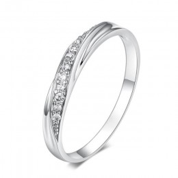 Cyrkoniami obrączki srebro/złota róża kolor Wedding Ring biżuteria hurtowych