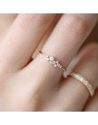 Kryształ proste 3 pierścień cyrkonu proste pierścienie dla kobiet anty alergie biżuteria akcesoria pierścionki ozdoby Gorgeous A