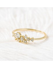 Kryształ proste 3 pierścień cyrkonu proste pierścienie dla kobiet anty alergie biżuteria akcesoria pierścionki ozdoby Gorgeous A